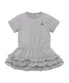 Moncler Enfant Short-sleeved Crewneck Dress In Gray