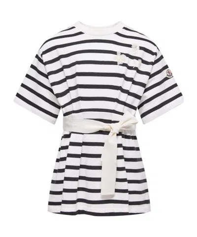 Moncler Enfant Striped Dress In White