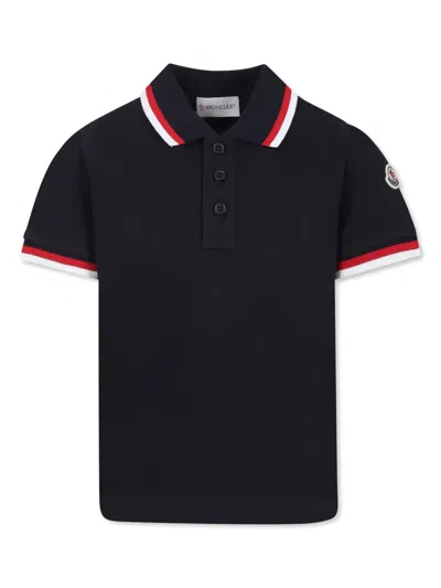 Moncler Enfant · Kids' Striped-trim Polo Shirt In Black