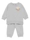 Moncler Enfant Tracksuit With Embroidery In Gray