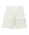 Moncler Enfant Twill Shorts In White