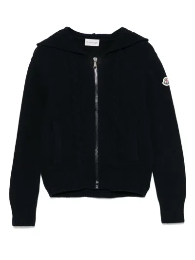 Moncler Enfant · Kids' Virgin Wool Zip-up Hoodie In Blue