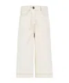 Moncler Enfant Wide Leg Pants In Nude
