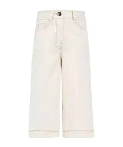 Moncler Enfant Wide Leg Pants In Nude