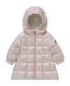 Moncler Enfant Zip-up Hooded Jacket In Pink