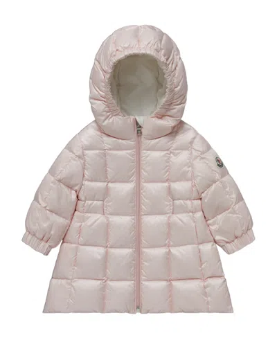 Moncler Enfant Zip-up Hooded Jacket In Pink