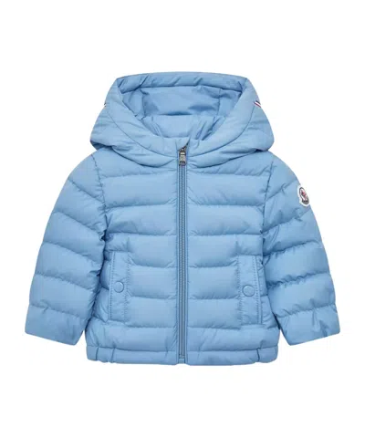 Moncler Kids'  Enfant Zip-up Hooded Puffer Jacket In Blue