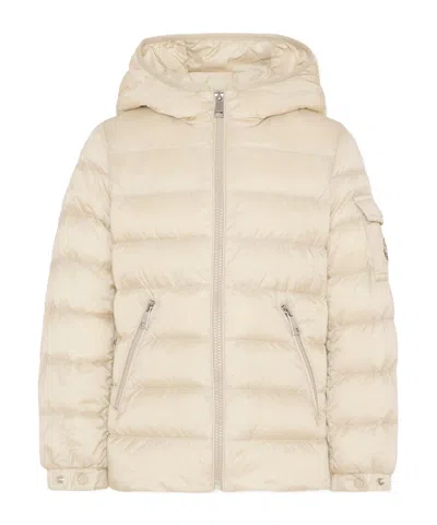 Moncler Enfant Zipped Hooded Jacket In Neutral