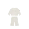 Moncler Ensemble En Coton À Logo Lettres Cursives Brodé In White