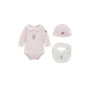 Moncler Ensemble En Coton À Logo Ours En Peluche In Pink