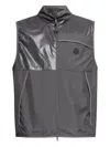 Moncler Weste Mit Logo-applikation In Grey