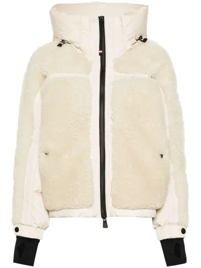 Moncler Epicea Shearling Down Jacket In Neutral