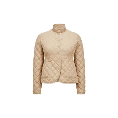 MONCLER EPIN FIT & FLARE SHORT DOWN JACKET, WOMEN, BEIGE, SIZE: 3