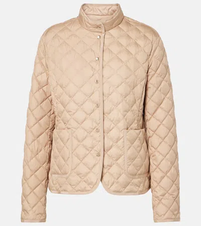 Moncler Epin Quilted Down Jacket In Beige