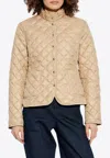 Moncler Beige Epin Puffer Jacket In Brown