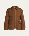 Moncler Epinal Padded Down Jacket In Cognac