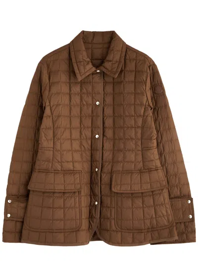 Moncler Epinal Quilted Shell Jacket In Brown