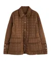 Moncler Epinal Quilted Shell Down Jacket In Brown