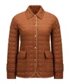 Moncler Epinal Square Quilted Down Jacket In Brown