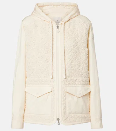 Moncler Erable Hooded Jacket Relaxed Fit In Neutral