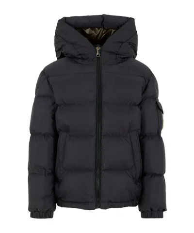 Moncler Long-sleeved Down Jacket In Blue