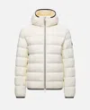 Moncler Quilted Hooded Puffer Jacket In White