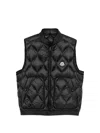 Moncler Erelia Diamond Quilted Down Vest In Black