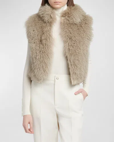 関税込 MONCLER | ERMIONE SHEARLING vest J20931A00065M437820J Moncler Ermione Long Haired Shearling Vest | Saks Fifth Avenue