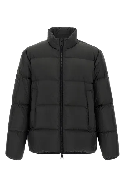 Moncler Nylon Down Jacket High Collar In Black