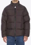 Moncler Dark Brown Nylon Erterle Down Jacket In Brown