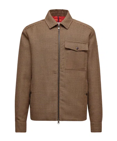 Moncler Escaut Wool Down Shirt Jacket