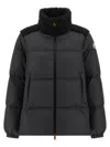 Moncler Esnaie Teddy-trimmed Short Down Jaket In Black