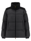 Moncler Esnaie Teddy-trimmed Short Down Jaket In Black