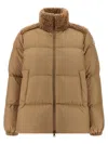 Moncler Daunenjacke Esnaie Mit Teddyfleece In Brown