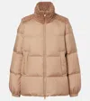 Moncler Daunenjacke Esnaie Mit Teddyfleece In Brown