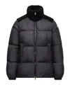 Moncler Esnaie Teddy-trimmed Short Down Jaket In Black