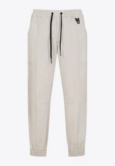 Moncler Essential Drawstring Track Pants In Beige