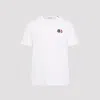Moncler Short Sleeve Jersey T Shirt Tricolor Collar In Multi