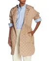Moncler Etelan Quilted Down Parka In Beige