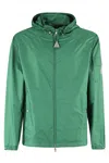 Moncler Etiache Sleeve-pocket Technical Shell Jacket In A Dark Green