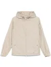 Moncler Etiache Zip-up Windbreaker Jacket In Nude