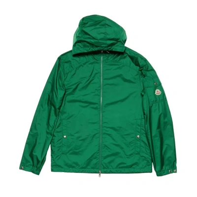 Moncler Etiache Logo-appliqued Shell Hooded Jacket In Green