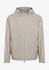 Moncler Etiache Zip-up Windbreaker Jacket In Beige