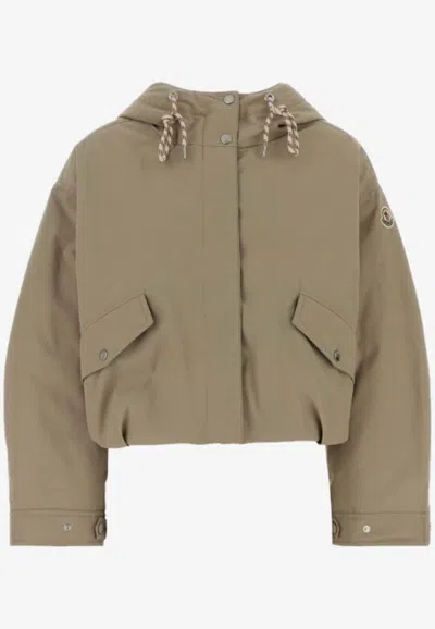 Moncler Eucalyptus Bomber Jacket In Green