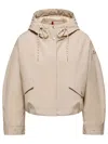 Moncler Eucalyptus Hooded Jacket Drawstring Front Pockets In Brown