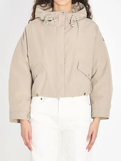 MONCLER MONCLER EUCALYPTUS HOODED SHORT DOWN JACKET