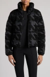 Moncler Evandra Cropped Down Jacket In Black