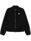 Moncler Hemmed Jacket With Collar And Zip Pockets In Black