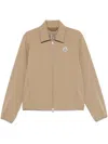 Moncler Evandro Jacket Cuffs Elasticated In Brown