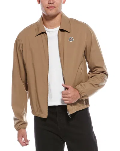 Moncler Evandro Jacket Cuffs Elasticated In Brown